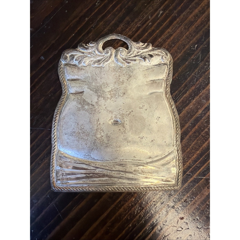 Ex voto Italian silverplated torso-religious devotional art plaque